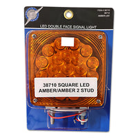 45 LED Double Stud Double Face Turn Signal Light - Amber LED/Amber Lens