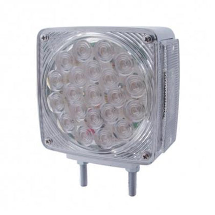 45 LED Double Stud Double Face Turn Signal Light - Amber LED/Clear Lens