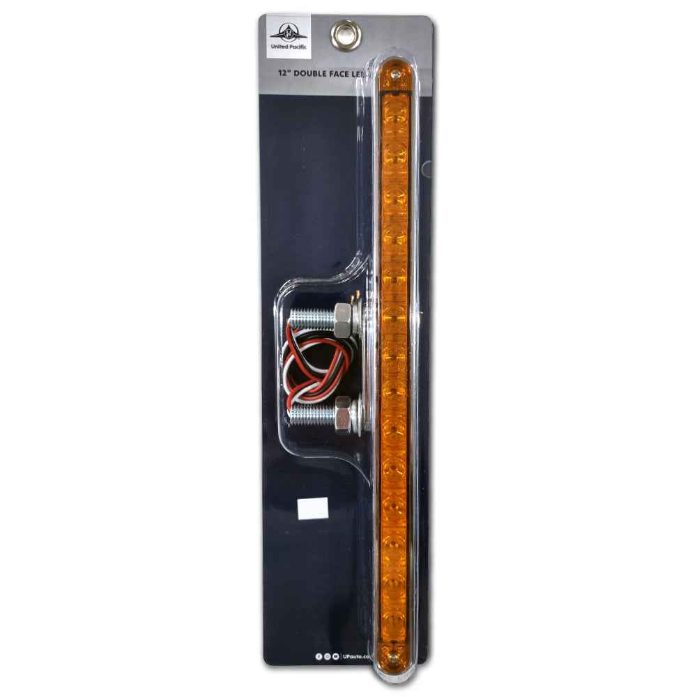14 LED 12" Double Face Light Bar - Amber & Red LED