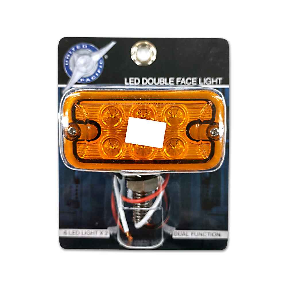 United Pacific Red/Amber Rectangle Double Face Dual Function T-Mount Light
