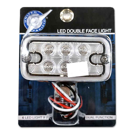 United Pacific Red/Amber Rectangle Double Face Dual Function T-Mount Light