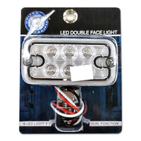 United Pacific Red/Amber Rectangle Double Face Dual Function T-Mount Light