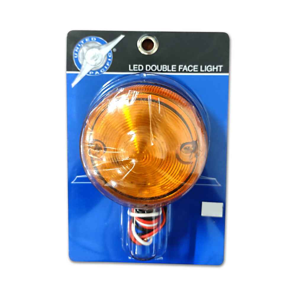 United Pacific Red/Amber 3" Round Double Face Dual Function Light