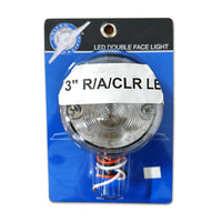 United Pacific Red/Amber 3" Round Double Face Dual Function Light