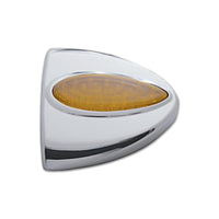 39 LED Teardrop Headlight Turn Signal Light Cover For Peterbilt - Amber LED/Amber Lens
