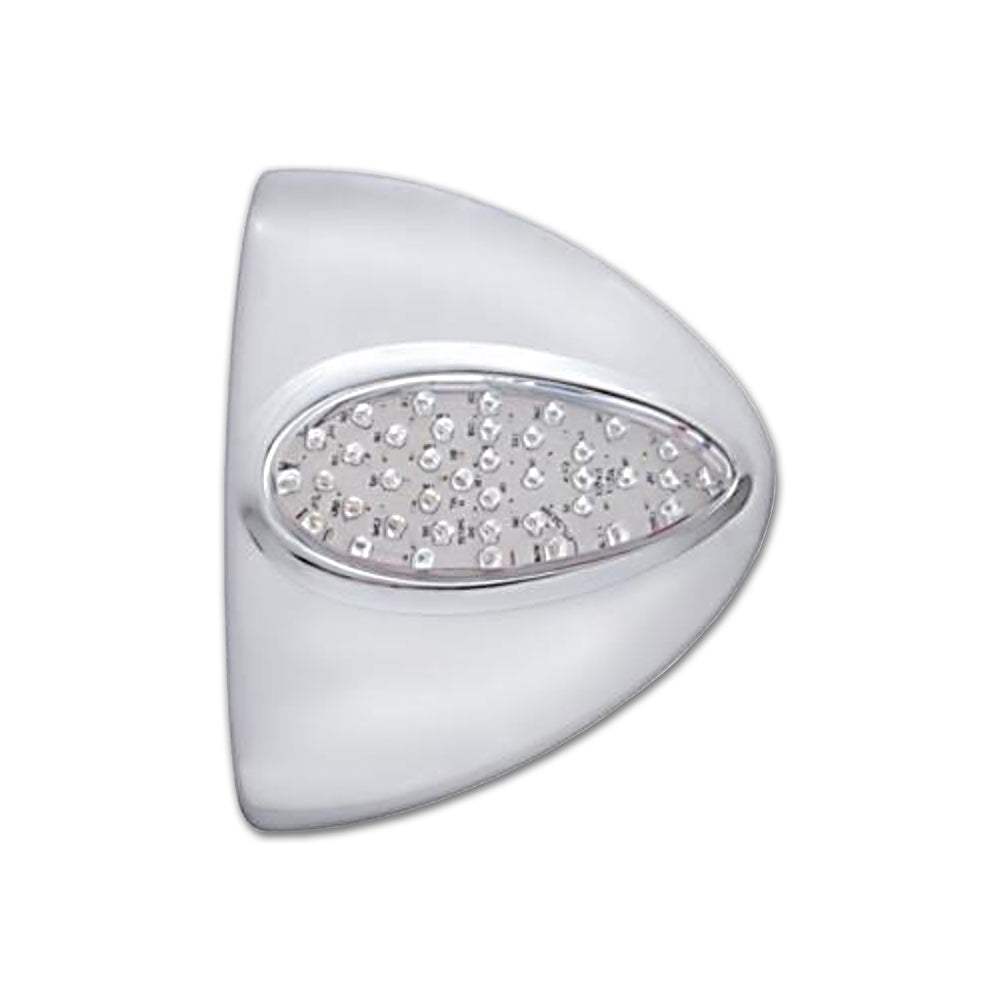 39 LED Teardrop Headlight Turn Signal Light Cover For Peterbilt - Amber LED/Clear Lens