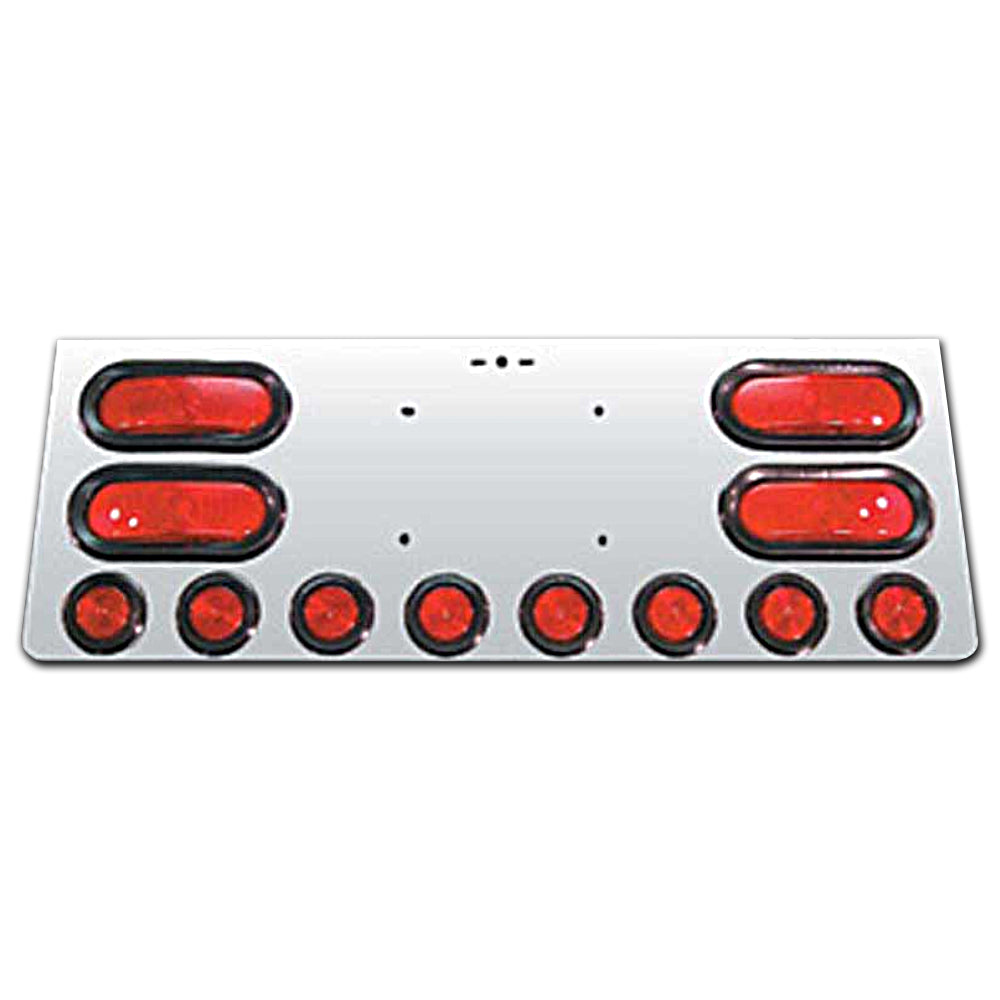 Roadworks Universal 12" Rear Center Panel w Lights Holes