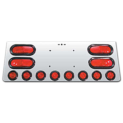 Roadworks Universal 12" Rear Center Panel w Lights Holes