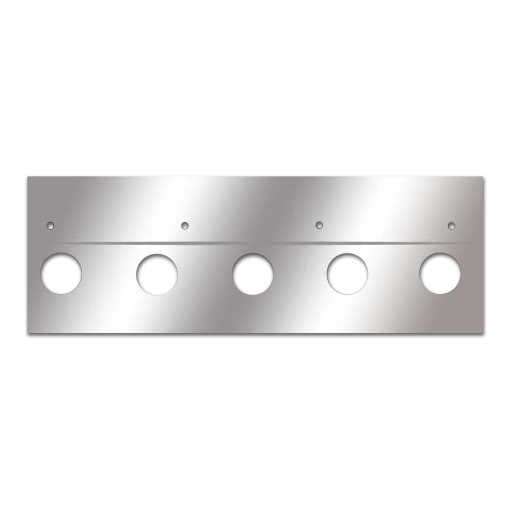 Roadworks Mud Flap Stainless Steel Light Bar w 5 x 2" Light Holes (Lights Not Included)