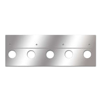 Roadworks Mud Flap Stainless Steel Light Bar w 5 x 2" Light Holes (Lights Not Included)