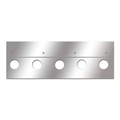 Roadworks Mud Flap Stainless Steel Light Bar w 5 x 2" Light Holes (Lights Not Included)