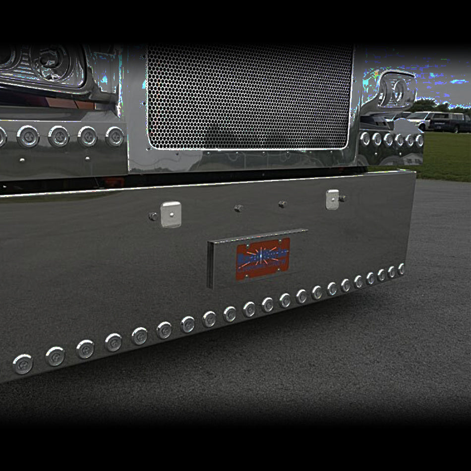 Roadwork's Peterbilt 389 Tow Hole Covers - Stainless Steel