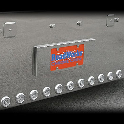 Roadwork's Peterbilt 388 389 or 389 Stainless Steel Single License Plate Hanger