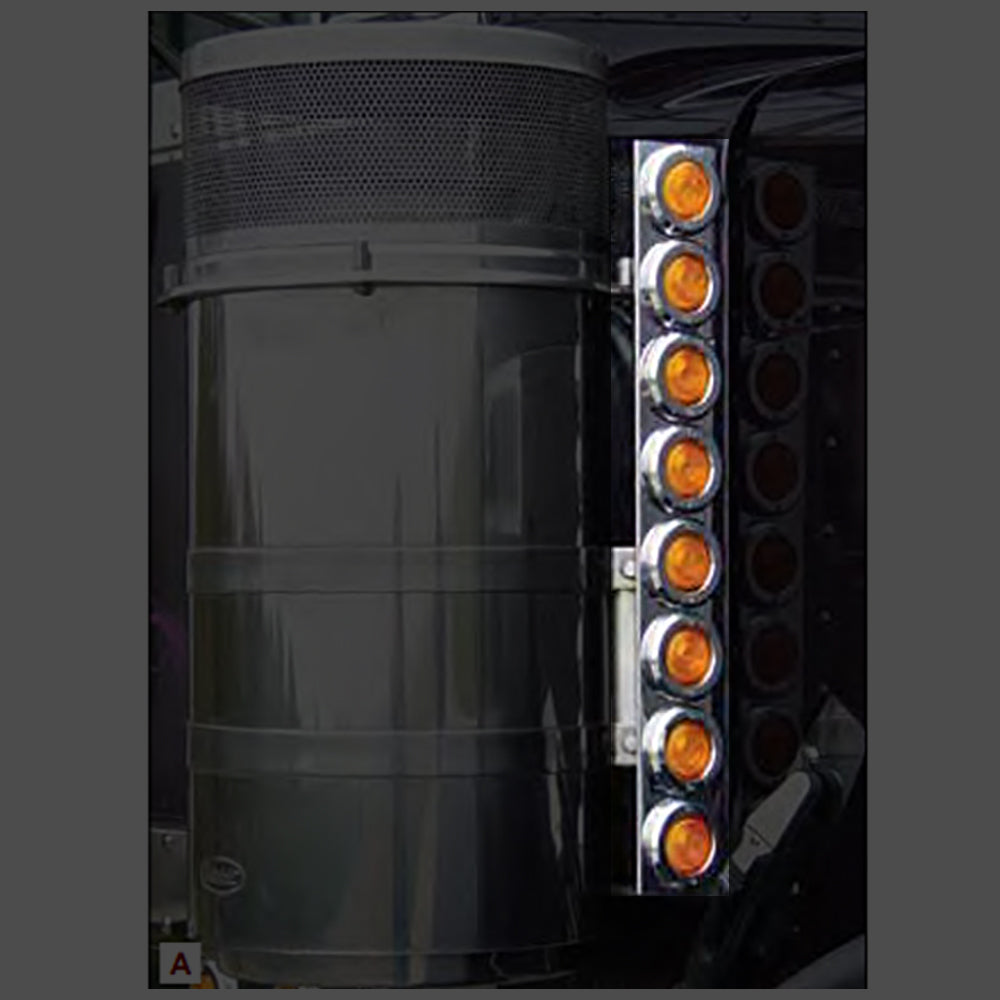 Roadwork's Peterbilt 15" Regular Donaldson Air Filter Light Set (Front or Rear)
