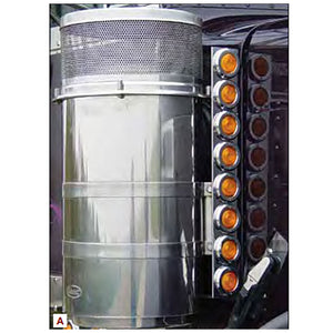 Roadwork's Peterbilt 15" Regular Donaldson Air Filter Light Set (Front or Rear)