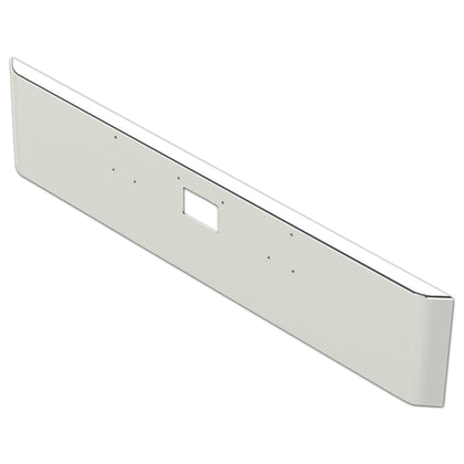 Peterbilt 379 20" Rolled End Square 10GA Steel Chrome Bumper w Bolt & Tow Pin Holes
