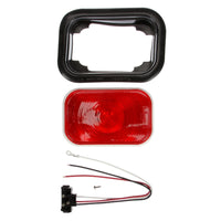 Truck-lite Super 45 Incandescent Red Rectangular 12V Stop/Turn/Tail Light w/ Black Grommet Mount
