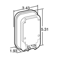Truck-lite Super 45 Incandescent Red Rectangular 12V Stop/Turn/Tail Light