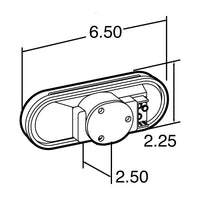 Truck-lite Super 60, Incandescent, Red, Oval, 1 Bulb, 12V Stop/Turn/Tail Light