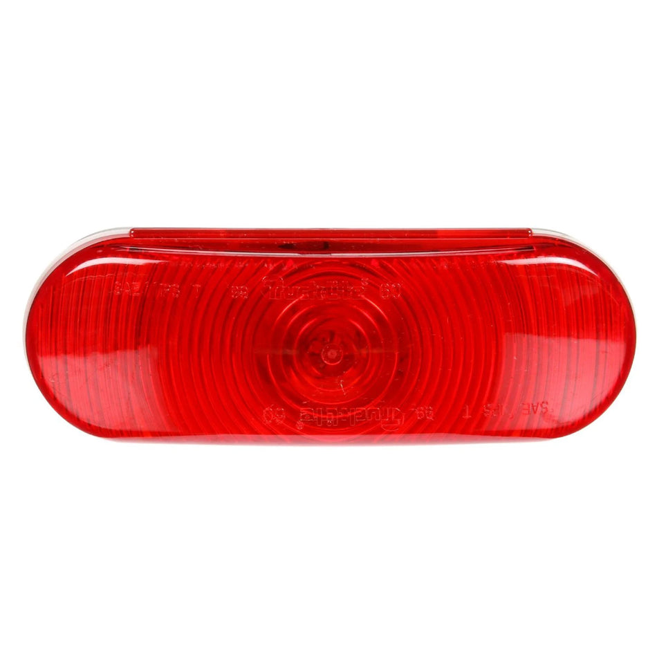 Truck-lite Super 60, Incandescent, Red, Oval, 1 Bulb, 12V Stop/Turn/Tail Light