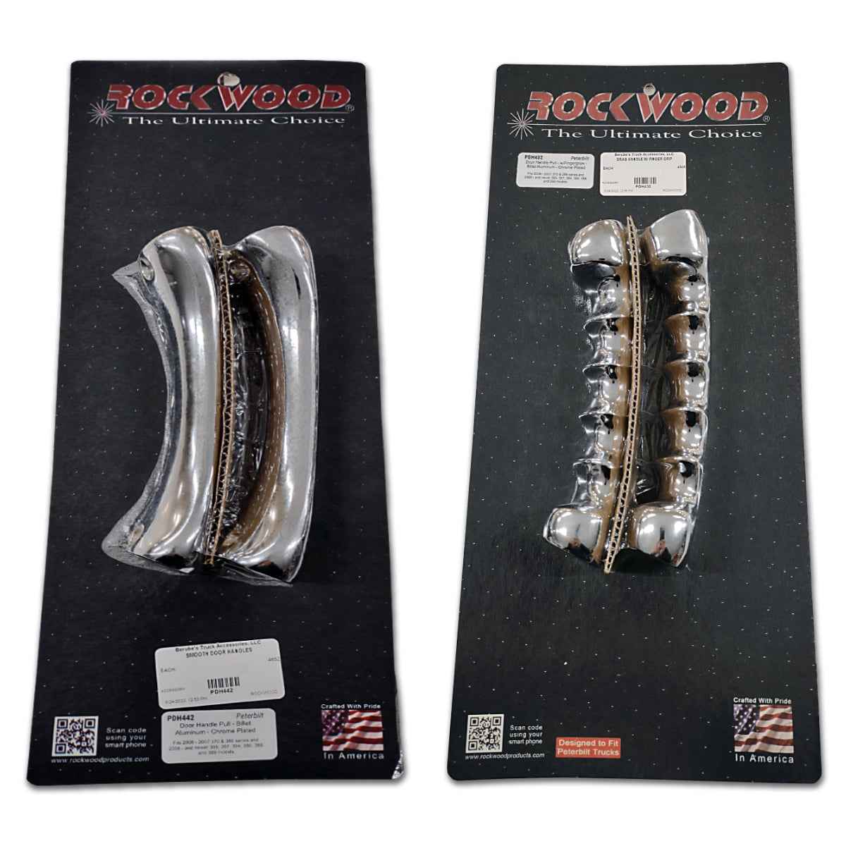 Peterbilt Chrome Door Handle Lever Smooth or Finger Grip Design
