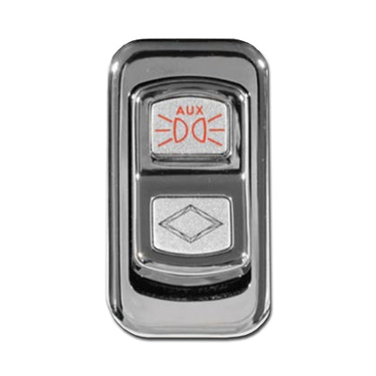 Rockwood 2006+ Peterbilt "Auxiliary Lights" Chrome Rocker Switch Cover