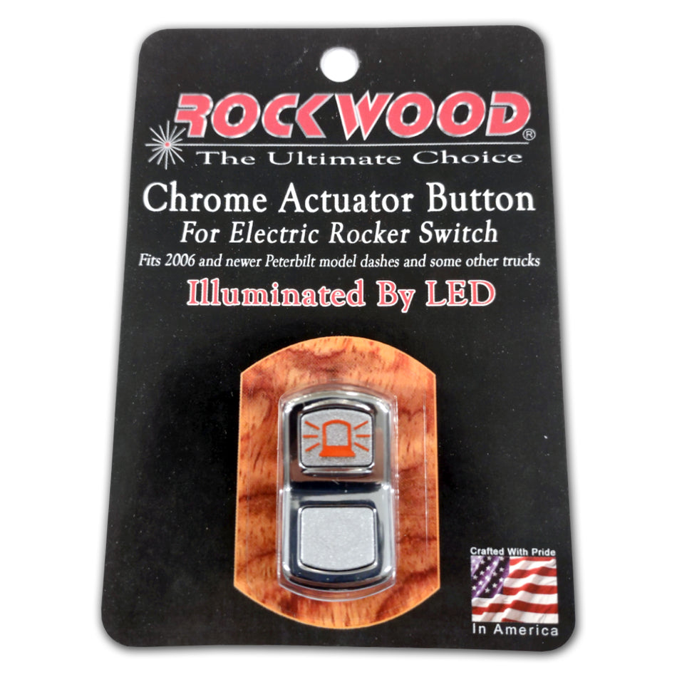 Rockwood 2006+ Peterbilt "Beacon Lights" Chrome Rocker Switch Cover
