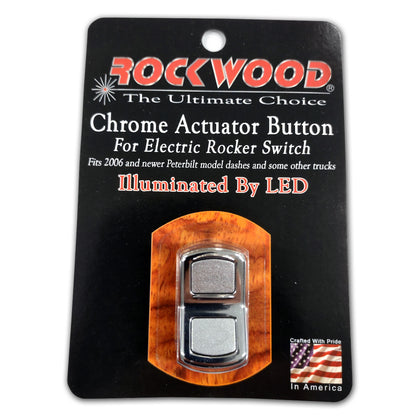 Rockwood 2006+ Peterbilt "Blank Diamond" Chrome Rocker Switch Cover
