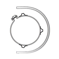 48" Tall x 4", 5", 6", 7" 8", 8.5", 9" or 10" Diameter x 180 Degree Heat Shields