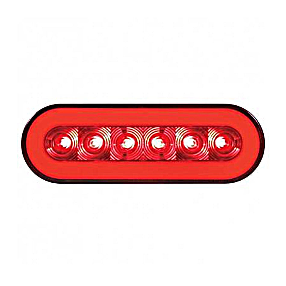 22 LED 6" Oval GloLight Kit (Stop, Turn & Tail) - Red LED/Red Lens or Clear Lens