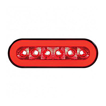 22 LED 6" Oval GloLight Kit (Stop, Turn & Tail) - Red LED/Red Lens or Clear Lens