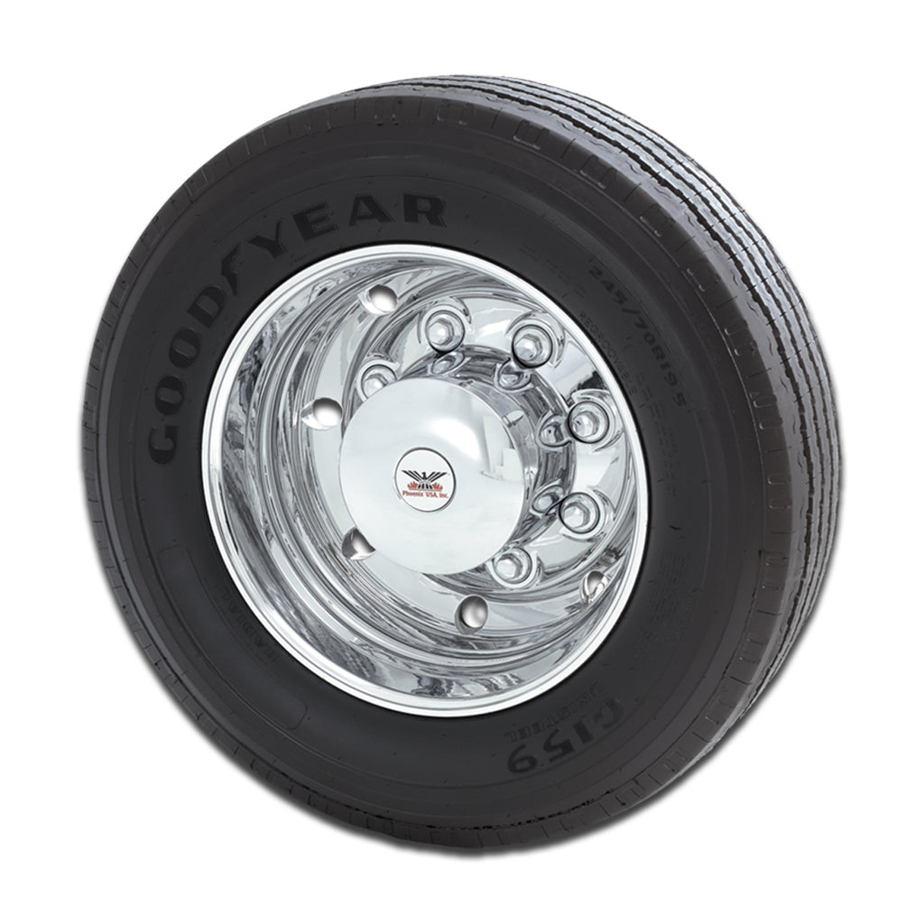 Phoenix USA® 19.5", 8 Lug 22 or 20 MM Studs Front or Rear Hub Cover