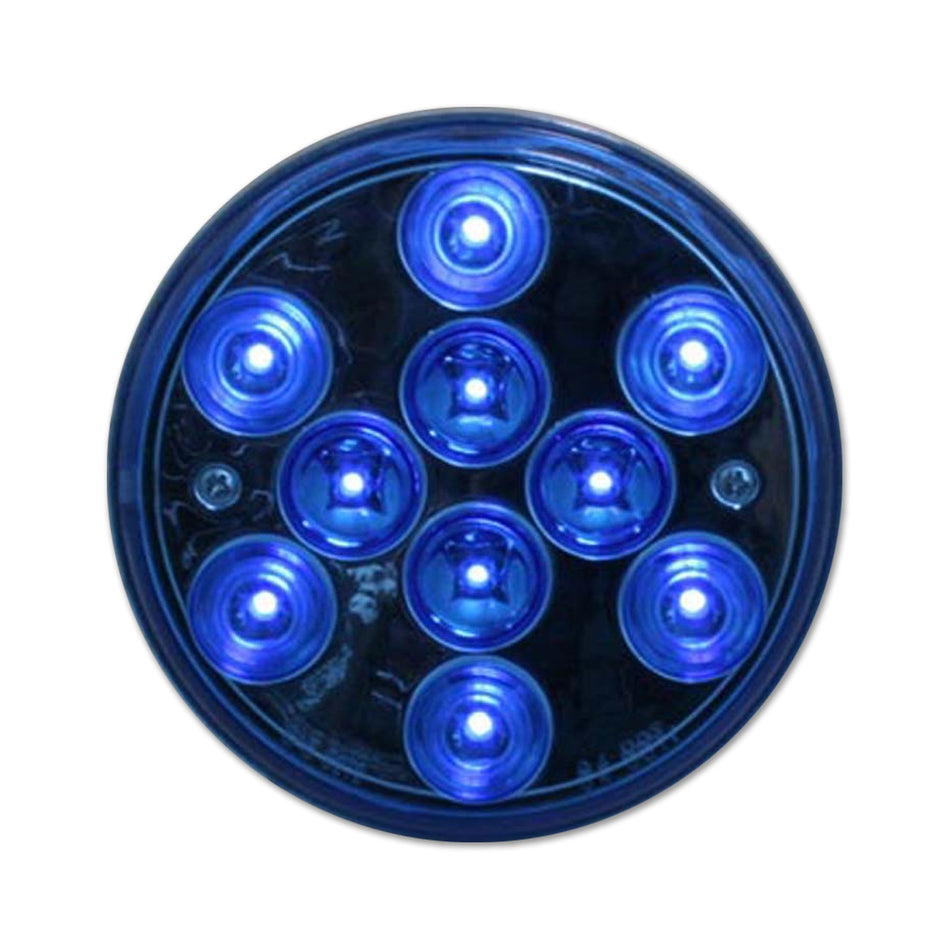 4 Inch LED Dual Brightness - 10 LED - 12 Volt - Off Road Lights (Blue or Green)