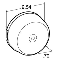 10 Series, Incandescent, Red or Yellow Round, 1 Bulb, Marker Clearance Light, PC, PL-10, 12V