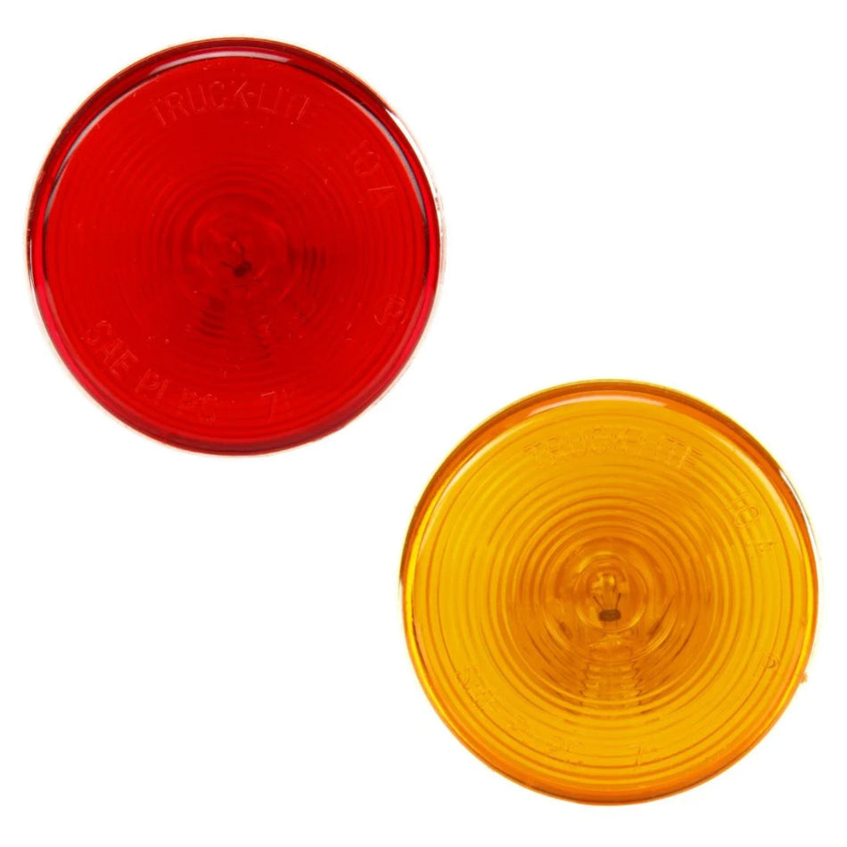 10 Series, Incandescent, Red or Yellow Round, 1 Bulb, Marker Clearance Light, PC, PL-10, 12V