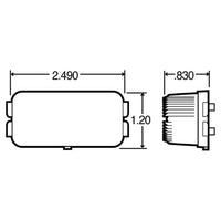 Truck-lite 15 Series, Incandescent, 1 Bulb, 12V, Bracket Mount, Rectangle License Light