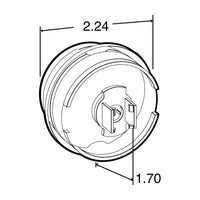 30 Series, High Profile, LED, Red Round, 8 Diode, Marker Clearance Light, PC, Fit 'N Forget M/C, 12V