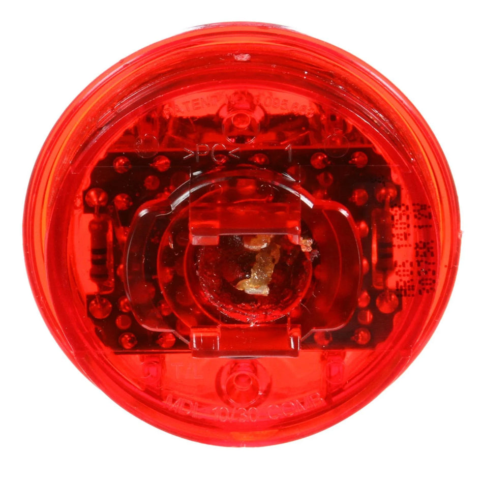 30 Series, High Profile, LED, Red Round, 8 Diode, Marker Clearance Light, PC, Fit 'N Forget M/C, 12V