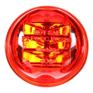 30 Series, High Profile, LED, Red Round, 8 Diode, Marker Clearance Light, PC, Fit 'N Forget M/C, 12V