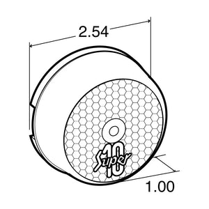 Super 10, Incandescent, Red Round, 1 Bulb, Marker Clearance Light