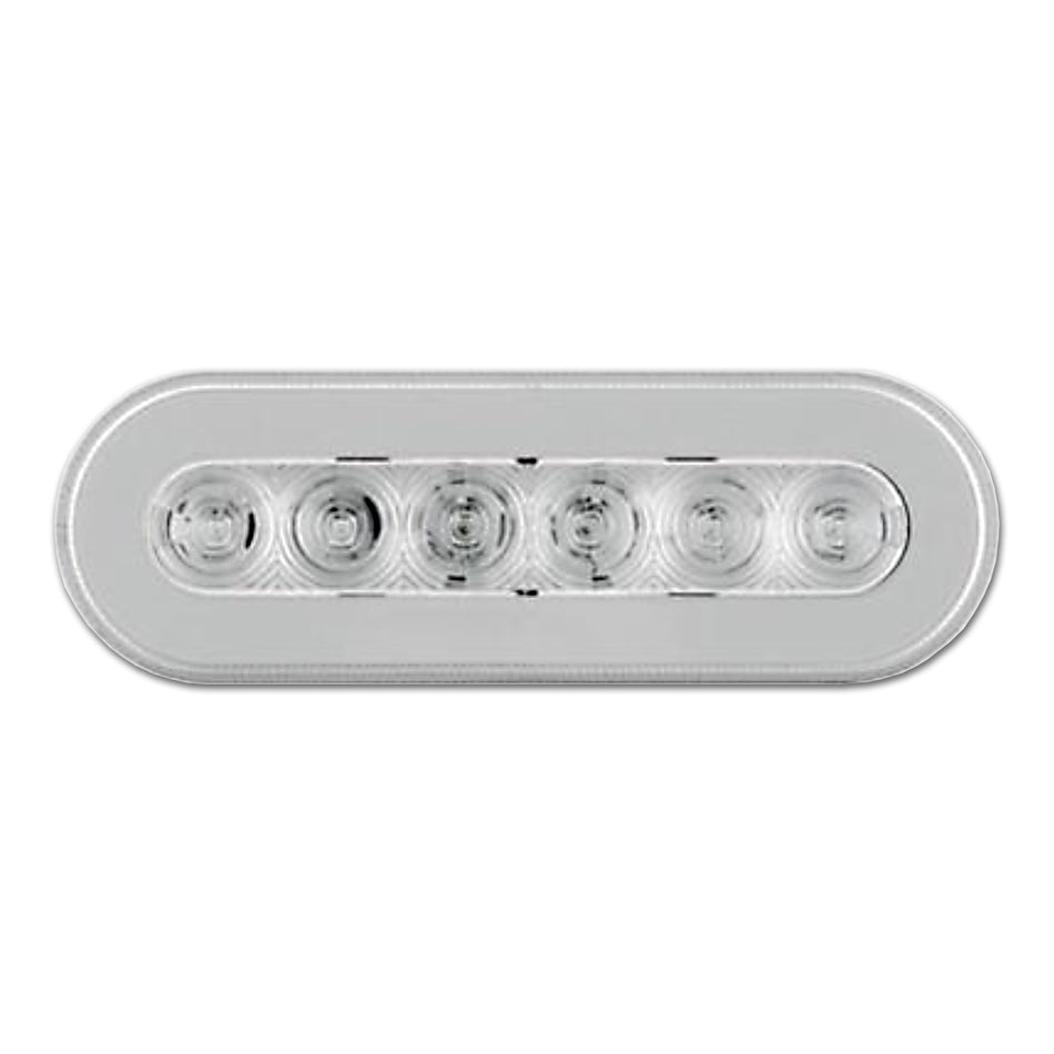 22 LED 6" Oval GloLight (Turn Signal) - Amber LED/Clear Lens