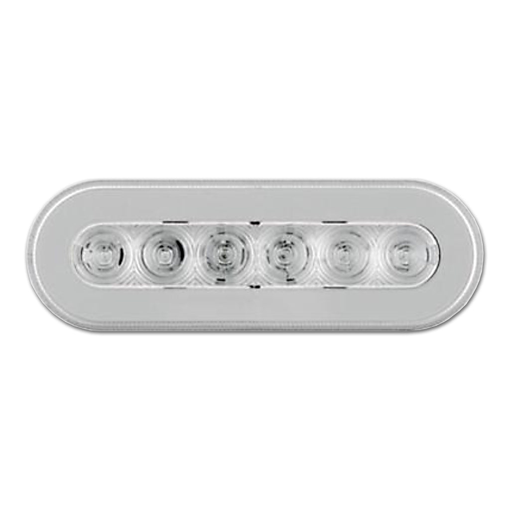 22 LED 6" Oval GloLight (Turn Signal) - Amber LED/Clear Lens