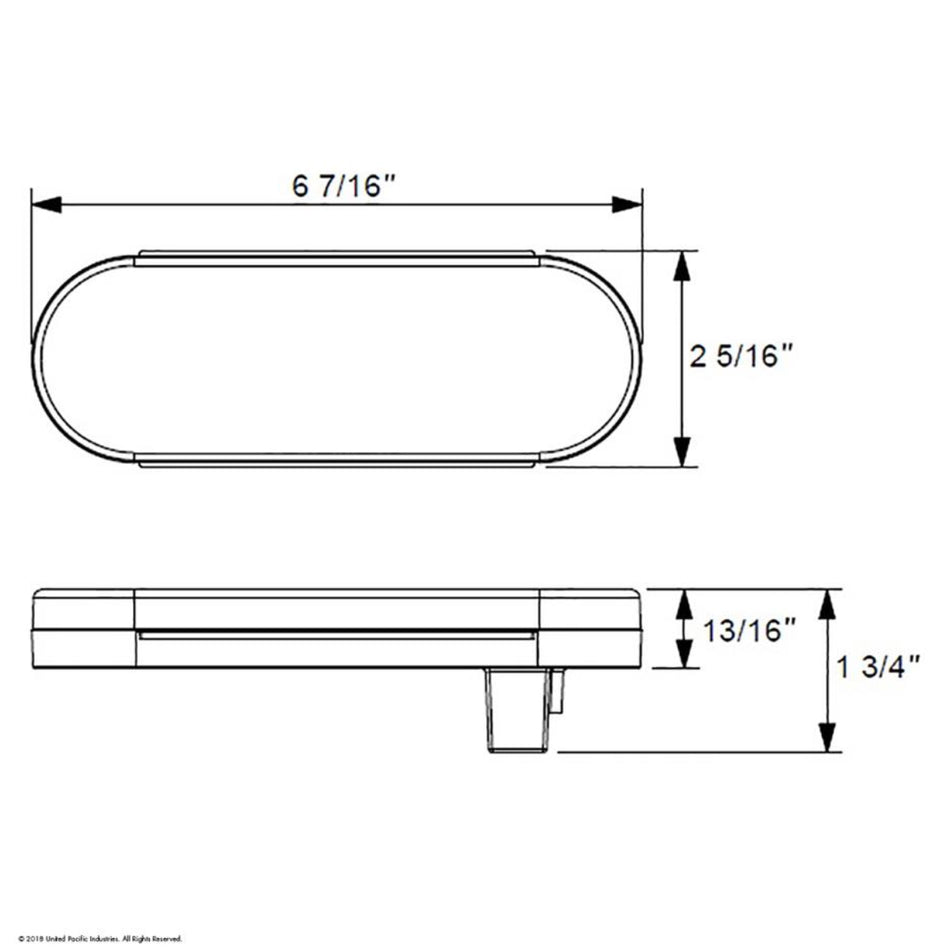 22 LED 6" Oval GloLight (Turn Signal) - Amber LED/Clear Lens