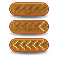 Trux Amber Turn & Marker Sequential Arrow Oval LED Light - 35 Diodes