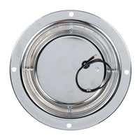 80 Series, Incandescent, 1 Bulb, Round Clear, Dome Light, Chrome Bracket Mount Push Button Switch, 12V