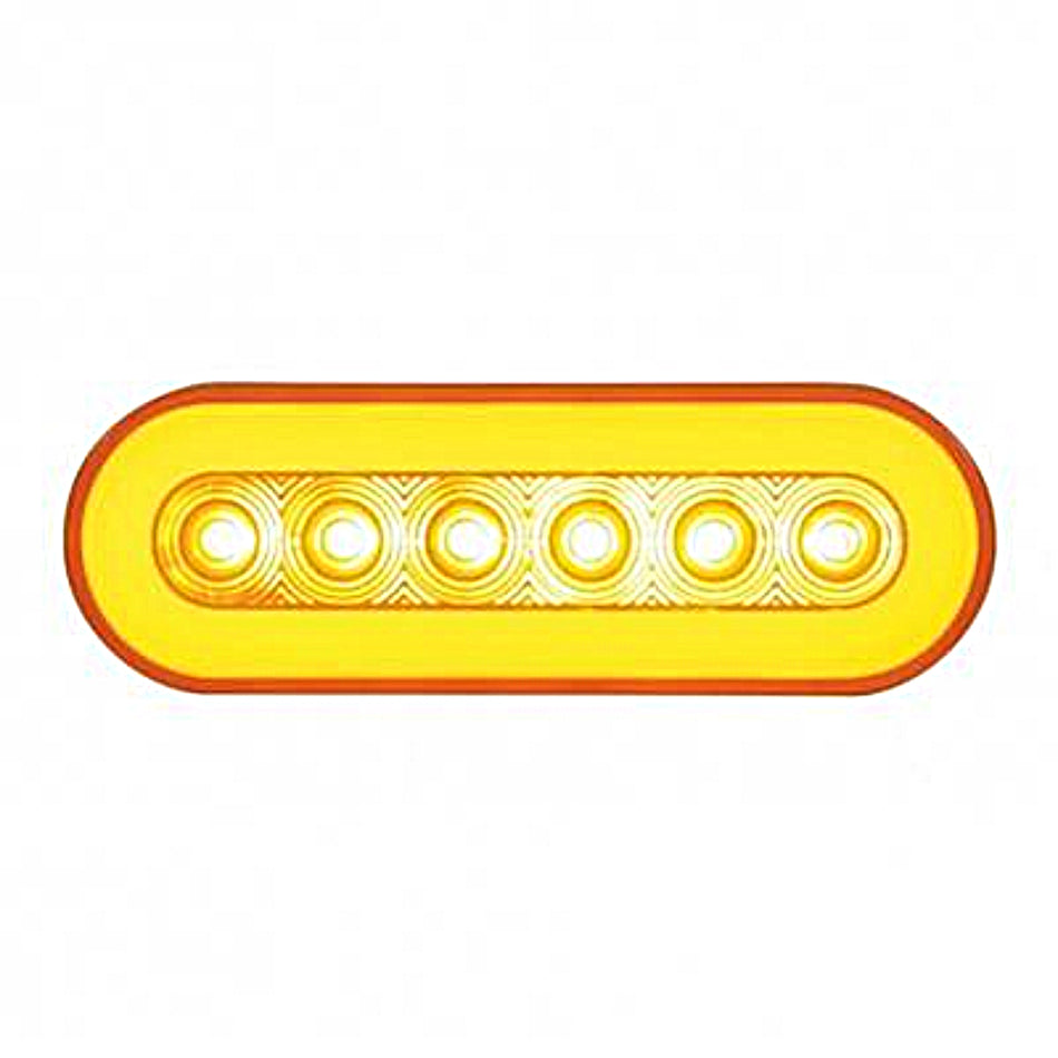 22 LED 6" Oval GloLight (Turn Signal) - Amber LED/Amber Lens
