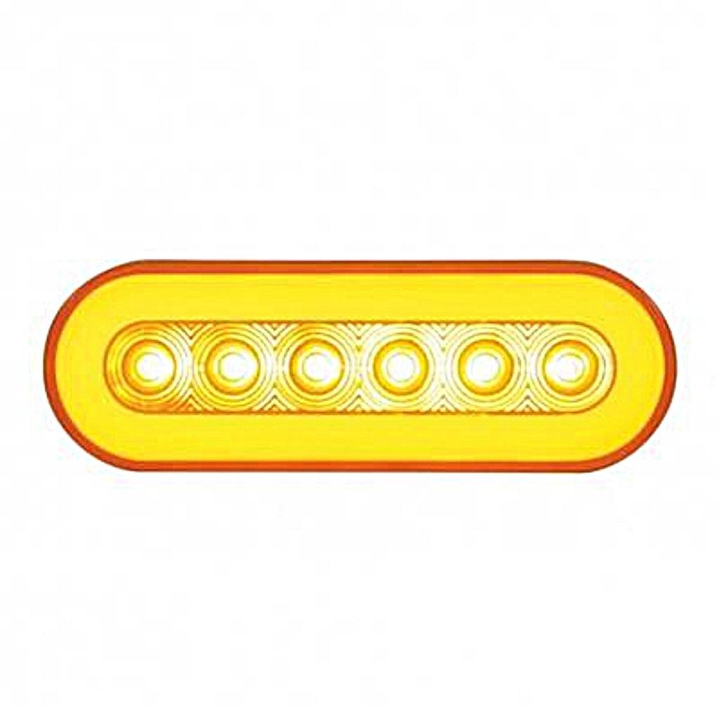 22 LED 6" Oval GloLight (Turn Signal) - Amber LED/Amber Lens