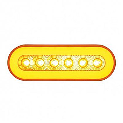 22 LED 6" Oval GloLight (Turn Signal) - Amber LED/Amber Lens