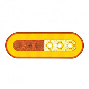 22 LED 6" Oval GloLight (Turn Signal) - Amber LED/Amber Lens