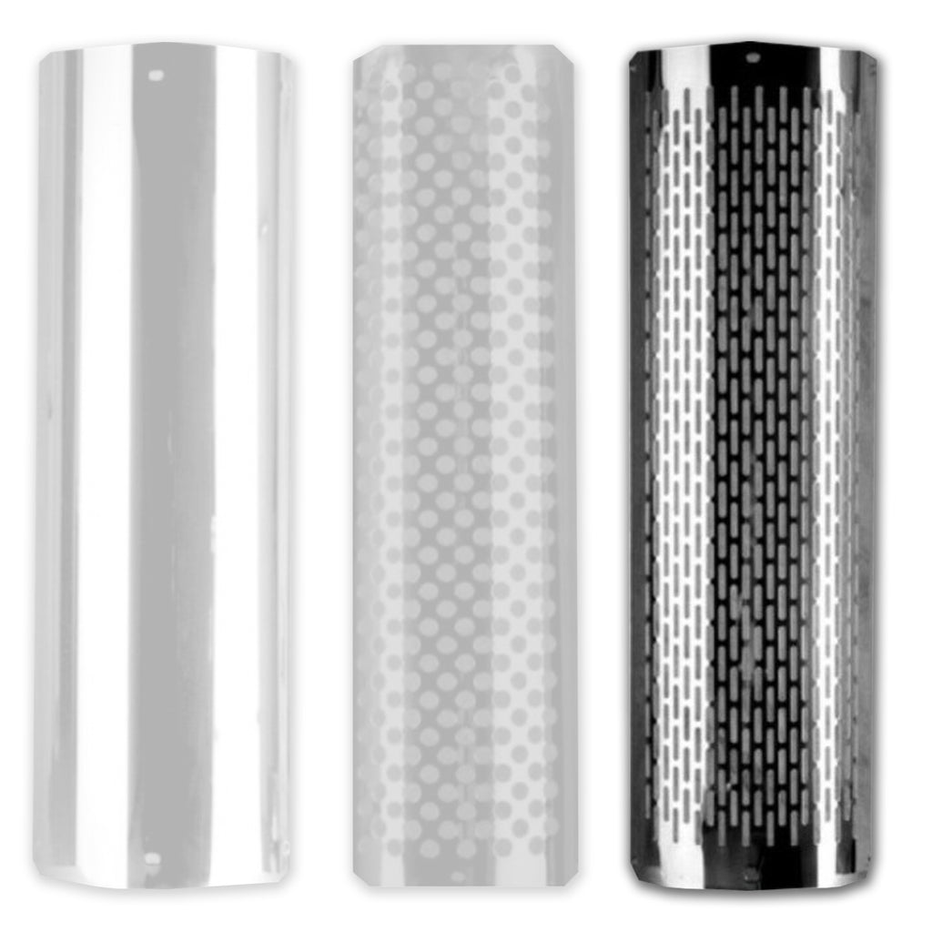 48" Tall x 4", 5", 6", 7" 8", 8.5", 9" or 10" Diameter x 180 Degree Heat Shields